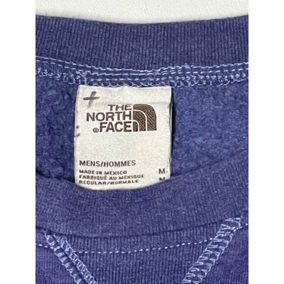 The North Face Mens Medium Sweatshirt Purple M Crewneck Cotton Blend Casual Pull - Picture 3 of 13